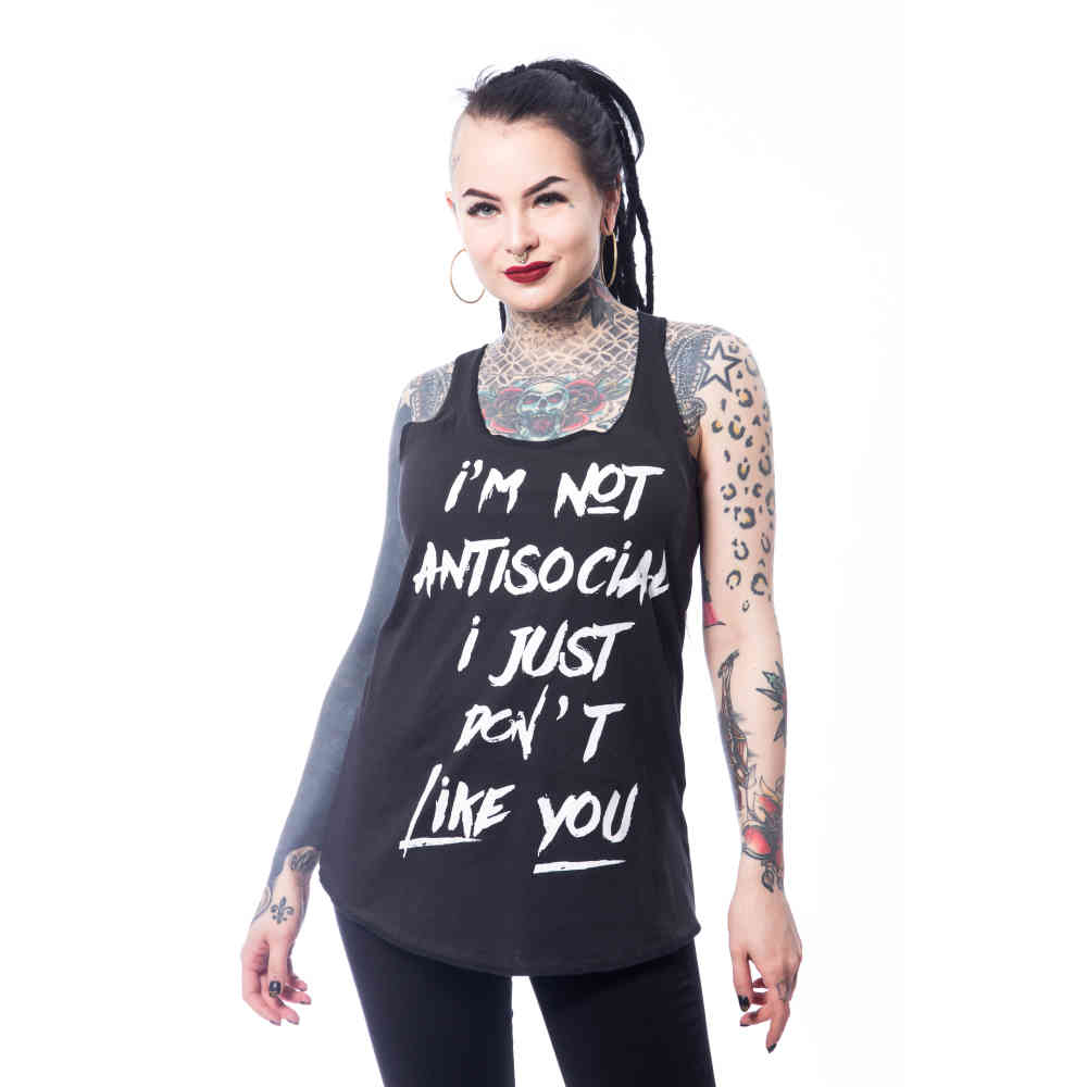 Cupcake Cult - ANTISOCIAL Haut sans manches - Noir
